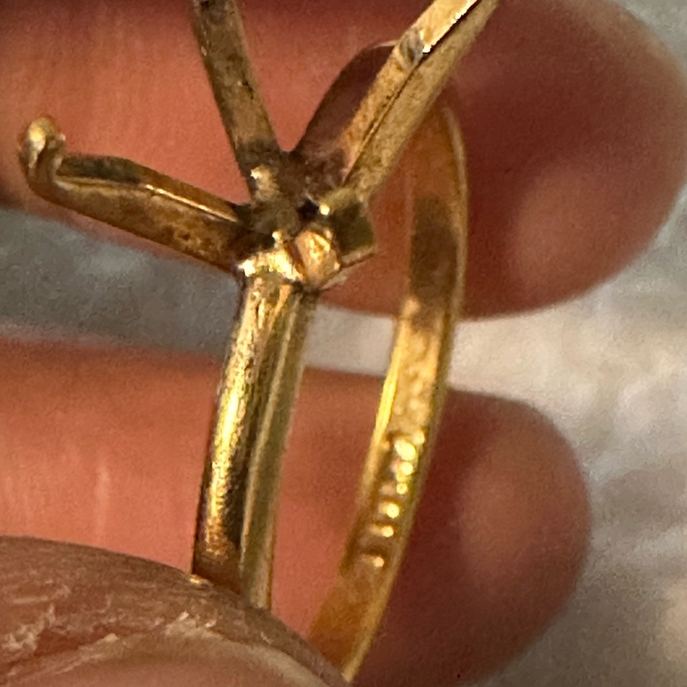 14k GP espo TYPO Vintage Gold Ring with missing stone - Picture 13 of 16